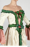  Photos Medieval Princess in cloth dress 1 Medieval clothing Princess beige dress upper body 0011.jpg